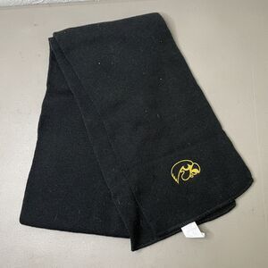 Iowa Hawkeyes Black Gold Embroidered Logo 60" LogoFit Winter Scarf Adult Teen